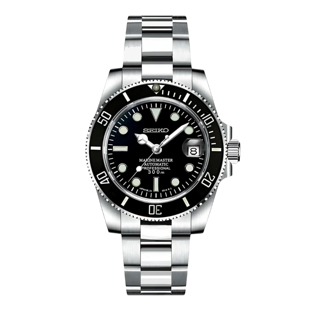 Seiko Mod Submariner Black