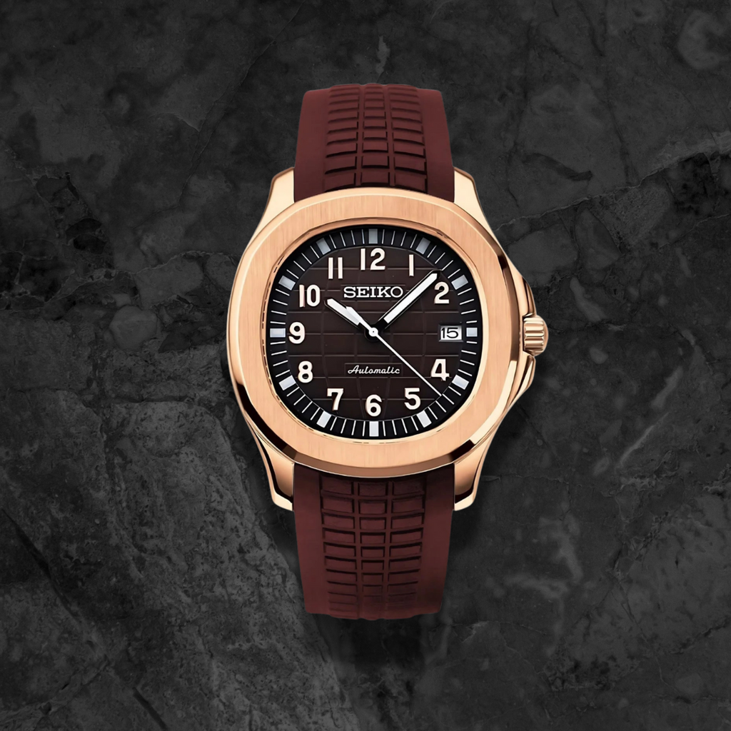 Nautiko Gold/Burgundy Red - Nh35 Seiko Automatic  Watch