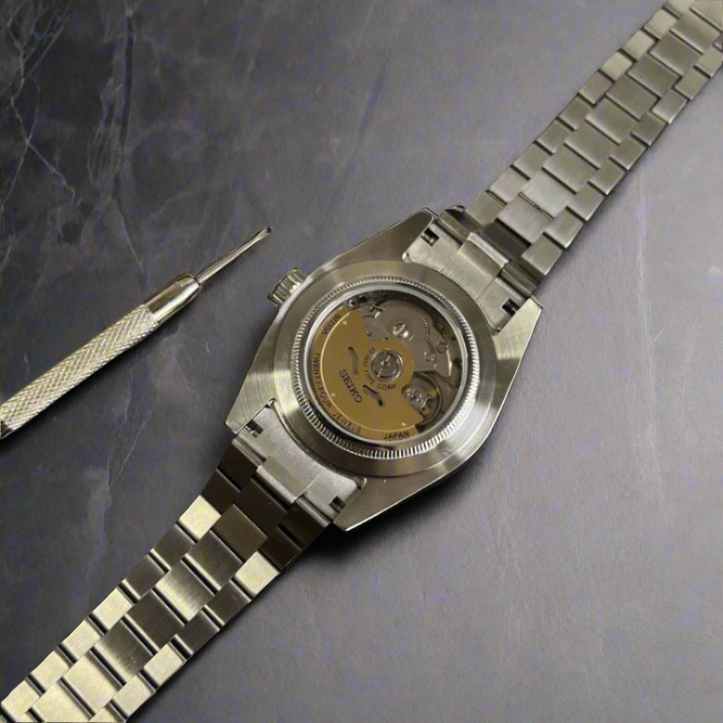 DATEJUST OLIVE GREEN SUNBURST - CUSTOM SEIKO NH35 AUTOMATIC WATCH