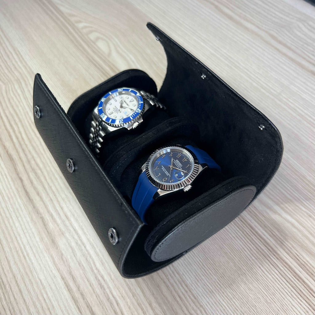 Premium 2-Piece Watch Travel Case Set