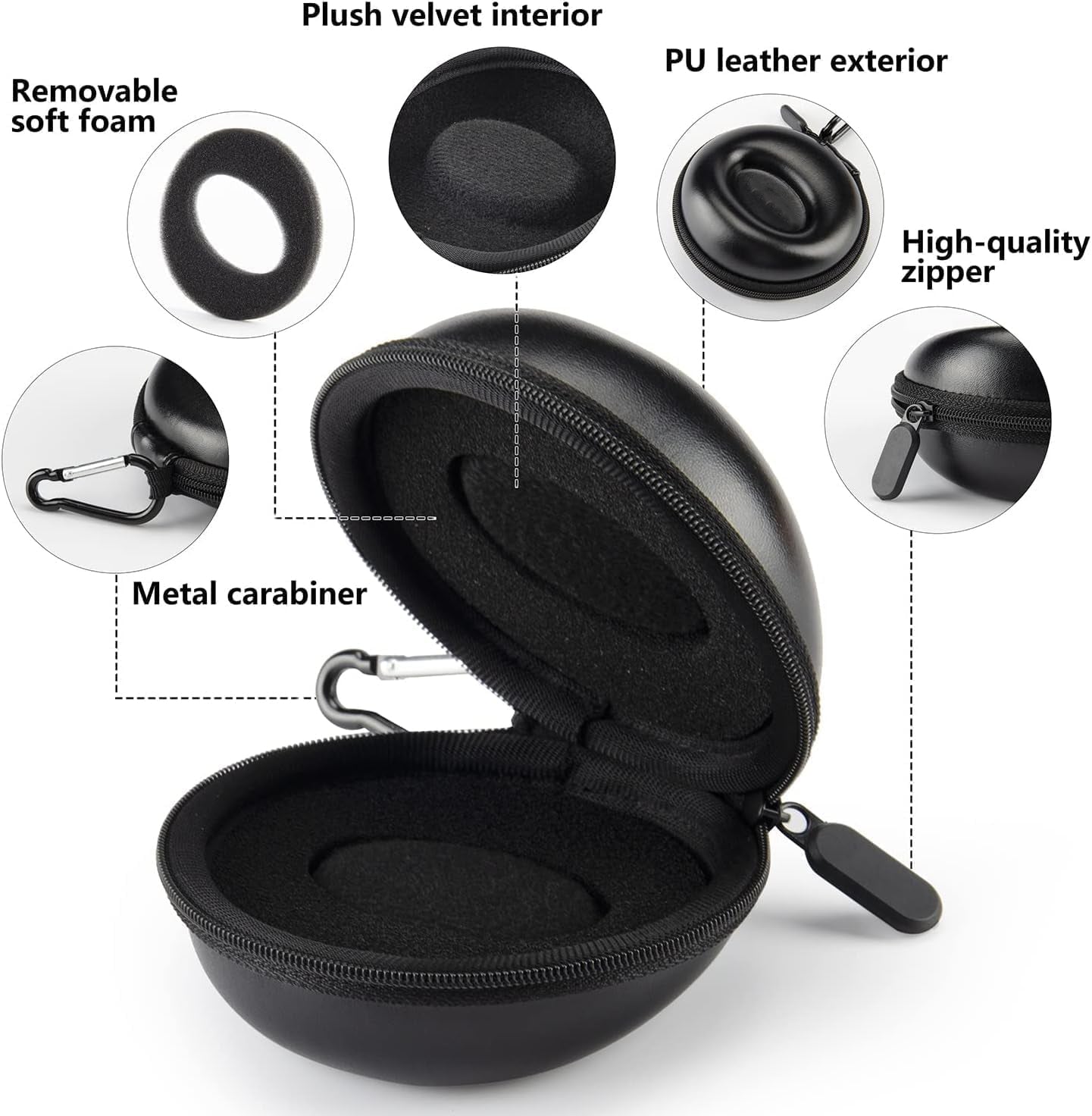 Hardshell Portable Single Watch Travel Case